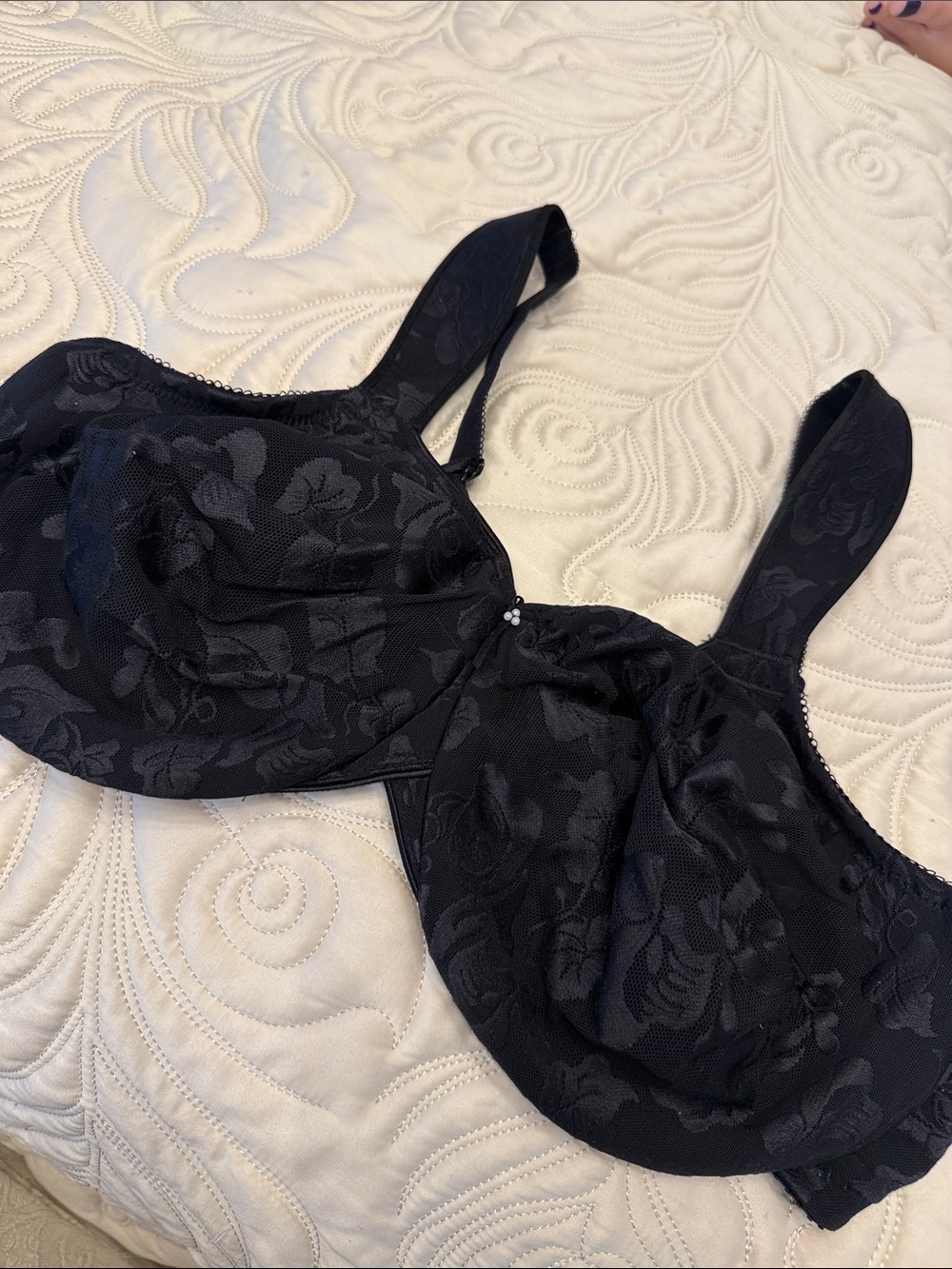 Wacoal Black Floral Jacquard Underwire Bra